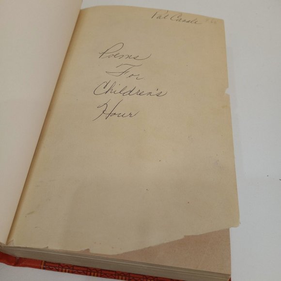 Vintage Poems For The Children's Hour Hardcover Book Nursery Art Room Decor - Picture 4 of 9